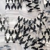 125125 Mini Ziplock Bags (Exactly as Shown in Picture) (Black Eagles (100 Bags))