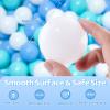 MoonxHome Ball Pit Balls for Toddlers, BPA Free Crush Proof Plastic Toy Balls for Ball Pit, Children's Pool Water Toys, Ideal Gift for Christmas Balls for Play Tent 2.15" Pack of 100 White&Green&Blue view 4
