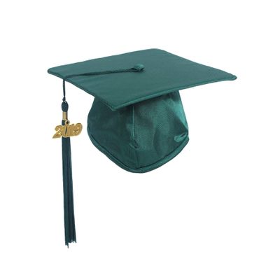GraduationService Unisex Graduation Kindergarten Shiny Cap with Tassel Year Charm 2019 Forest Green
