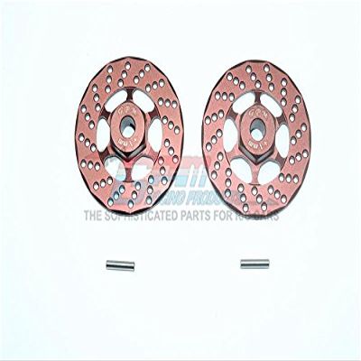 Aluminum +1mm Hex With Brake Disk For 1/10 Traxxas Ford GT 4-Tec 2.0 83056-4/4-Tec 3.0 93054-4 - 1Pr Set Brown