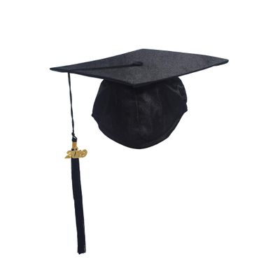 GraduationService Unisex Graduation Kindergarten Shiny Cap with Tassel Year Charm 2019 Black