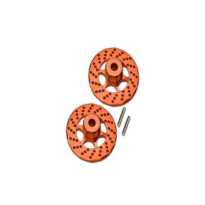 Aluminum +1mm Hex With Brake Disk For 1/10 Traxxas Ford GT 4-Tec 2.0 83056-4/4-Tec 3.0 93054-4 - 1Pr Set Orange