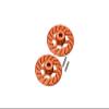 Aluminum +1mm Hex With Brake Disk For 1/10 Traxxas Ford GT 4-Tec 2.0 83056-4/4-Tec 3.0 93054-4 - 1Pr Set Orange view 1