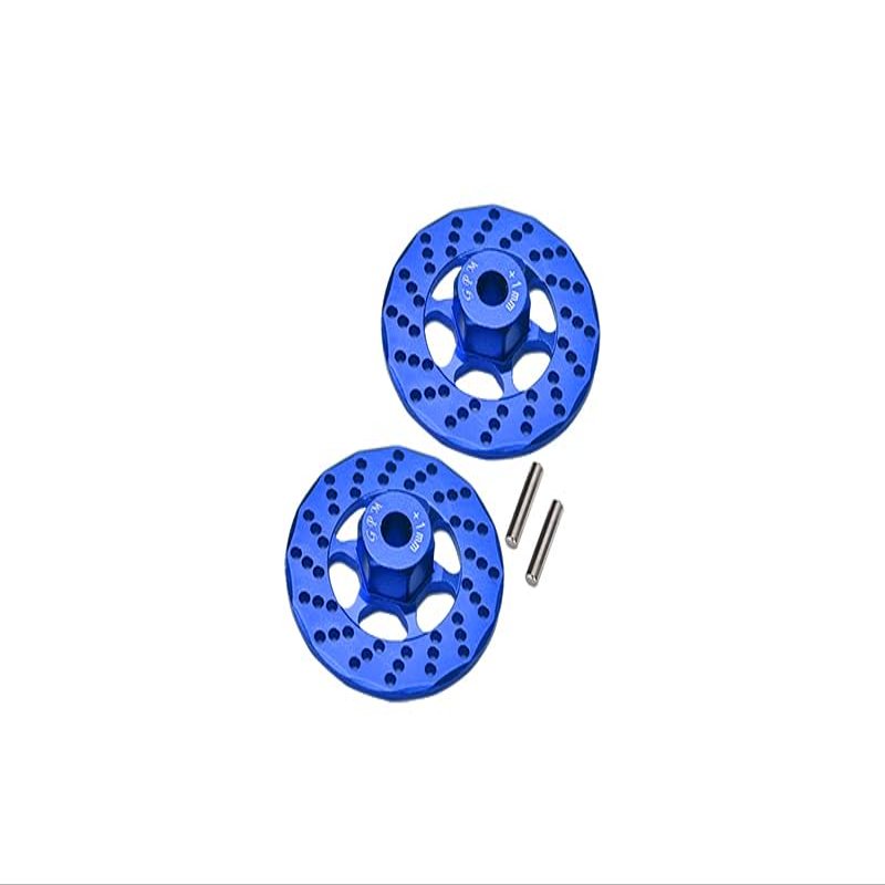 Aluminum +1mm Hex With Brake Disk For 1/10 Traxxas Ford GT 4-Tec 2.0 83056-4/4-Tec 3.0 93054-4 - 1Pr Set Blue