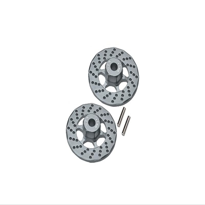 Aluminum +1mm Hex With Brake Disk For 1/10 Traxxas Ford GT 4-Tec 2.0 83056-4/4-Tec 3.0 93054-4 - 1Pr Set Gray Silver