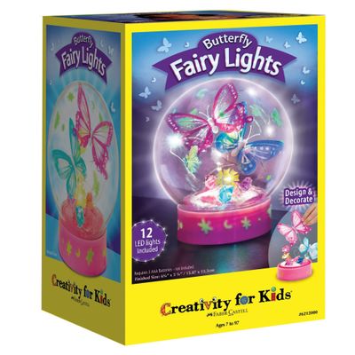 Creativity for Kids Butterfly Fairy Lights Kit | Create a Glowing Fairy Night Light with Butterflies & Sparkle | Relaxing DIY Craft & Imaginative Room Dcor for Kids Everywhere (Ages 7+)