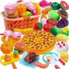 DigHealth DigHeath Pretend Play Food Set,Kitchen Cutting Toys,BPA Free Plastic Fruits & Vegetables for Kids with Realistic Basket,Knife and Chopping Board,Best Children Educational Play Set view 1