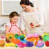 DigHealth DigHeath Pretend Play Food Set,Kitchen Cutting Toys,BPA Free Plastic Fruits & Vegetables for Kids with Realistic Basket,Knife and Chopping Board,Best Children Educational Play Set view 3