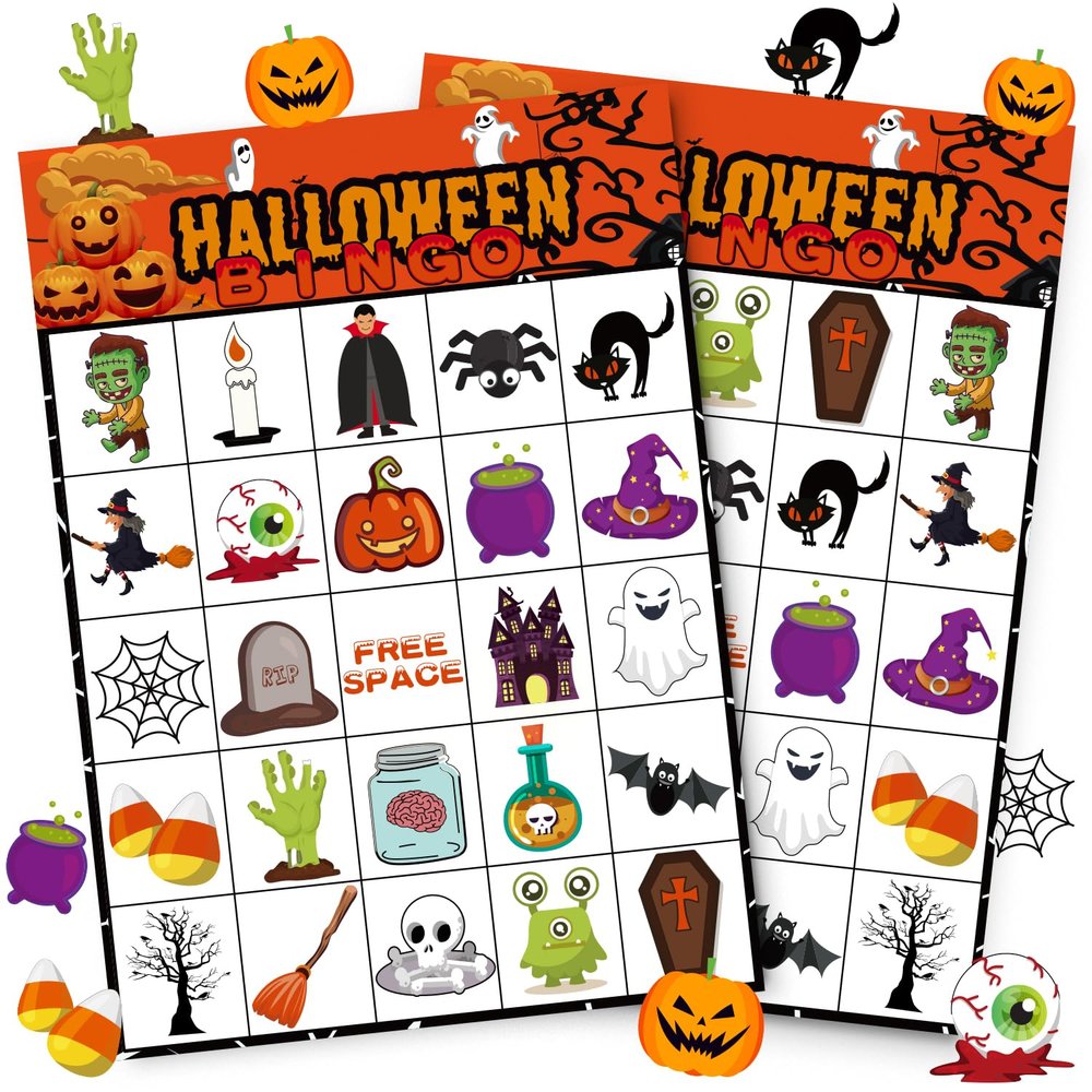 40 Players Halloween Bingo Game Cards for Adults, Hallowmas Goodie Bags Stuffers Gifts Holiday Activity Party Supplies Favors