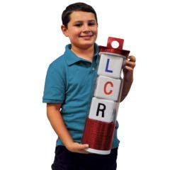 Big LCR Left Center Right Dice Game - Classic (Red) 18" H