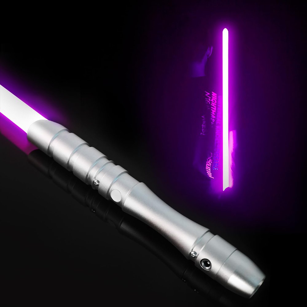 Dueling Lightsaber for Adults,Rechargeable Metal Hilt,4 Modes & Sounds Light Saber,Age 5 6 7 8 9 10 11 12 13 Toys for Kids,Cosplay,Family Days,Brithday Gift (Pinkish-Purple)