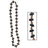 Club Pack of 12 Black and Orange Halloween Bat Party Bead Necklaces 36" view 1