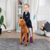 Plush horse children's horse playhorse standing horse with sound brown for children view 3