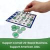 MR CHIPS Magnetic Bingo Chips with Metal Ring 3/4 Inch 200 Upgraded Pieces Green Transparent - Available in 7 Colors A Reusable Storage Bag view 3
