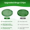 MR CHIPS Magnetic Bingo Chips with Metal Ring 3/4 Inch 200 Upgraded Pieces Green Transparent - Available in 7 Colors A Reusable Storage Bag view 4