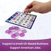 MR CHIPS Magnetic Bingo Chips with Metal Ring 3/4 Inch 200 Upgraded Pieces Violet Transparent - Available in 7 Colors A Reusable Storage Bag view 3