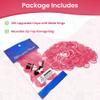 MR CHIPS Magnetic Bingo Chips with Metal Ring 3/4 Inch 200 Upgraded Pieces Pink Transparent - Available in 7 Colors A Reusable Storage Bag view 2