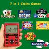 Lyght Electronic Handheld 7 in 1 Poker Game, Blackjack, Deuces, Baccarat, Slot, Lottery, Lucky 7 Dice, Casino Game view 2