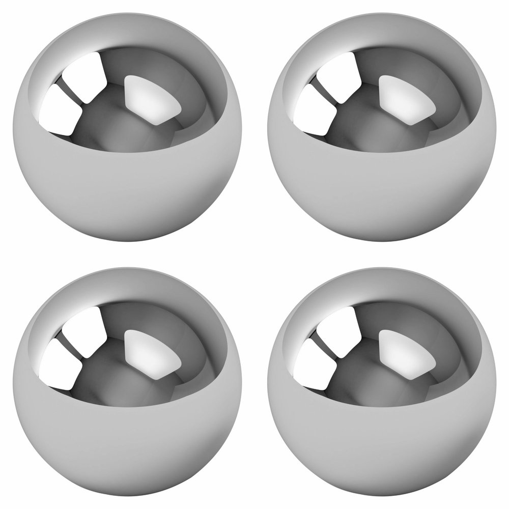 BC Precision 4 Pack Replacement Balls for Labyrinth Game (1/2 Inch Steel) Steel Ball Bearings for Wooden Maze Games