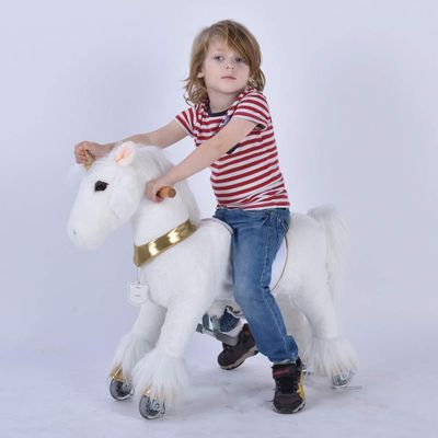 Ufree Horse Best Birthday Gift for Girls.Action Unicorn Toy, Rocking Horse with Wheels Giddy up Ride on for Kids Aged 3 to 6 Years Old, Amazing Birthday Surprise,Unicorn with Golden Horn