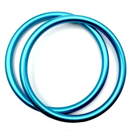 1 Pair 3" Large Welded Aluminum Rings Specially Safety Designed for Baby Slings Carrier Make Your Own Ring Sling (Turquoise)