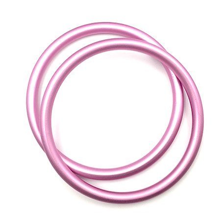 1 Pair 3" Large Welded Aluminum Rings Specially Safety Designed for Baby Slings Carrier Make Your Own Ring Sling (Pink)