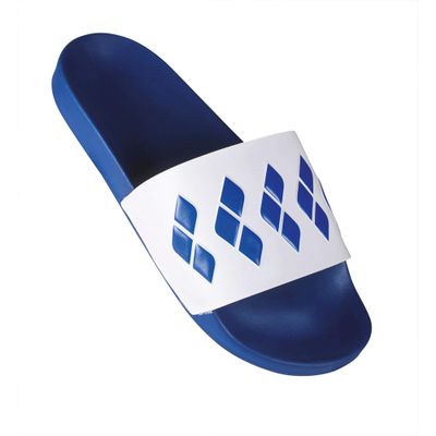 arena Team Stripe Slide Sandal, Blue/White/Blue, 5
