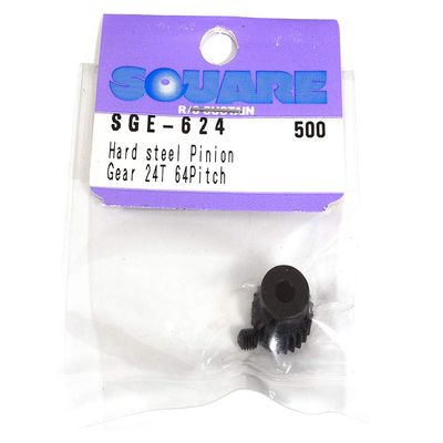 Integy Square R/C Hard Steel Pinion Gear (64-Pitch) 24T