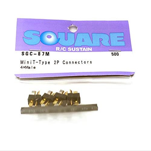 Integy Square R/C Mini T-Type 2P Connectors (4X Male)