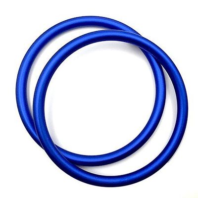 1 Pair 3" Large Welded Aluminum Rings Specially Safety Designed for Baby Slings Carrier Make Your Own Ring Sling (Blue)