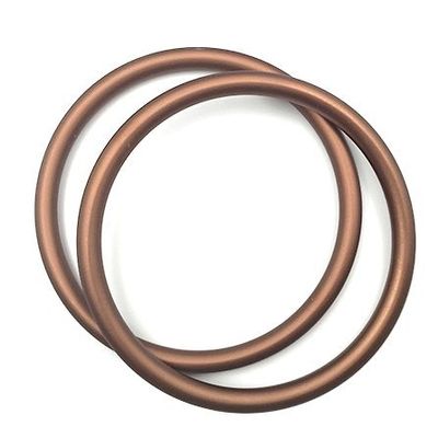 1 Pair 3" Large Welded Aluminum Rings Specially Safety Designed for Baby Slings Carrier Make Your Own Ring Sling (Brown)