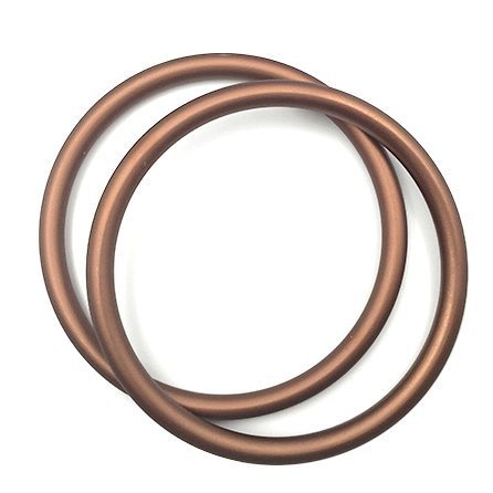 1 Pair 3" Large Welded Aluminum Rings Specially Safety Designed for Baby Slings Carrier Make Your Own Ring Sling (Brown)