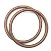 1 Pair 3" Large Welded Aluminum Rings Specially Safety Designed for Baby Slings Carrier Make Your Own Ring Sling (Brown) view 1