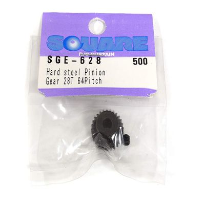 Integy Square R/C Hard Steel Pinion Gear (64-Pitch) 28T