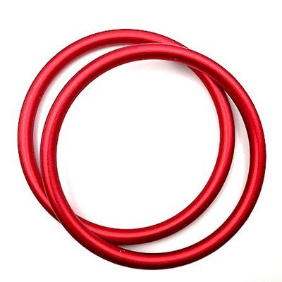 1 Pair 3" Large Welded Aluminum Rings Specially Safety Designed for Baby Slings Carrier Make Your Own Ring Sling (Red)
