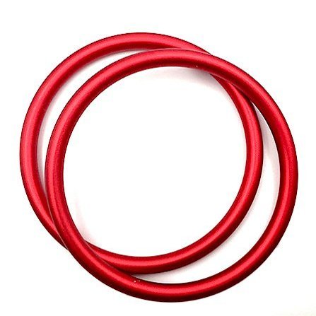1 Pair 3" Large Welded Aluminum Rings Specially Safety Designed for Baby Slings Carrier Make Your Own Ring Sling (Red)