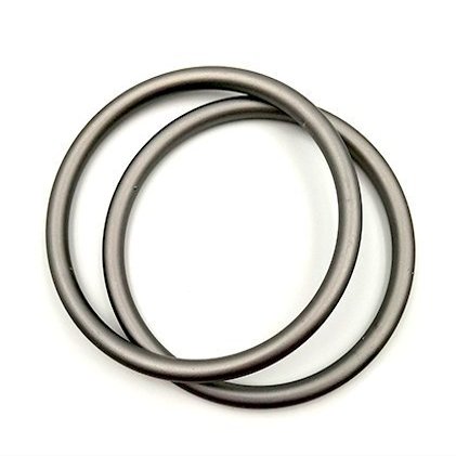1 Pair 3" Large Welded Aluminum Rings Specially Safety Designed for Baby Slings Carrier Make Your Own Ring Sling (Gray)