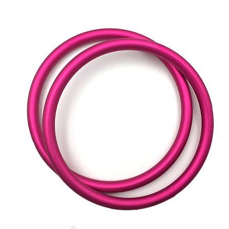 1 Pair 3" Large Welded Aluminum Rings Specially Safety Designed for Baby Slings Carrier Make Your Own Ring Sling (Fushcia)