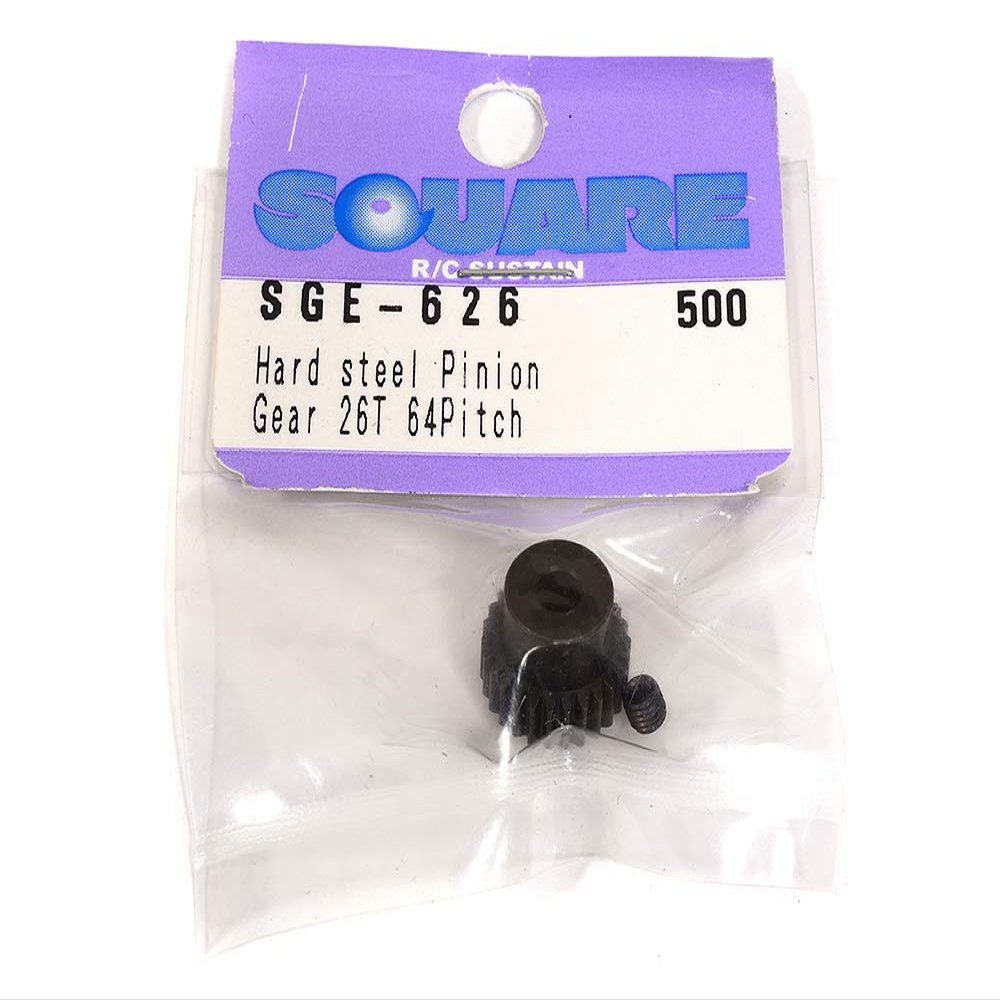 Integy Square R/C Hard Steel Pinion Gear (64-Pitch) 26T