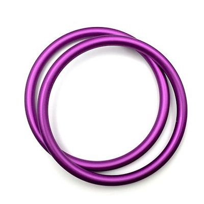 1 Pair 3" Large Welded Aluminum Rings Specially Safety Designed for Baby Slings Carrier Make Your Own Ring Sling (Purple)