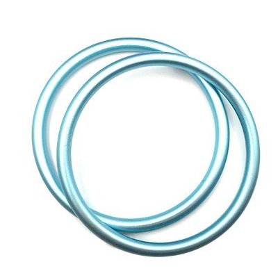 1 Pair 3" Large Welded Aluminum Rings Specially Safety Designed for Baby Slings Carrier Make Your Own Ring Sling (Sky Blue)