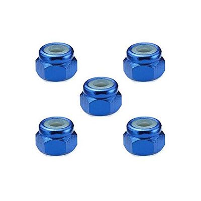 Integy Square R/C 4mm Aluminum Lock Nuts (Blue) 5 pcs.