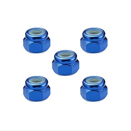 Integy Square R/C 4mm Aluminum Lock Nuts (Blue) 5 pcs.