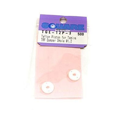 Square R/C Telfon Piston for Tamiya TRF Dampers (1.3mm Diameter and Sold in Pack