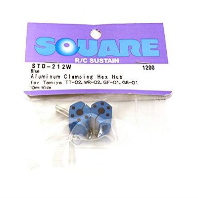 Integy Square R/C Aluminum Clamping Hex Hub, 12mm Wide in Blue Color
