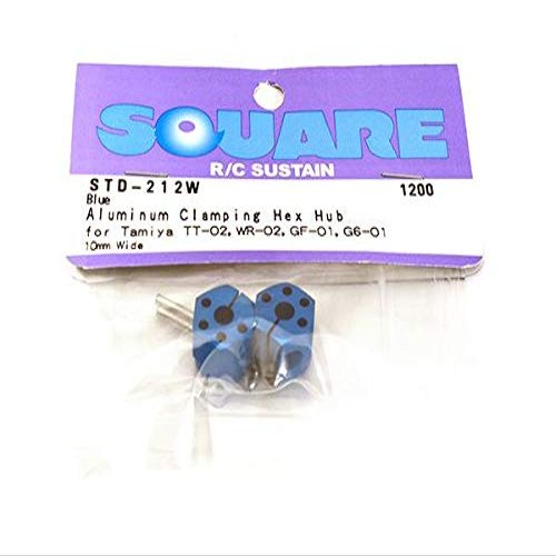 Integy Square R/C Aluminum Clamping Hex Hub, 12mm Wide in Blue Color