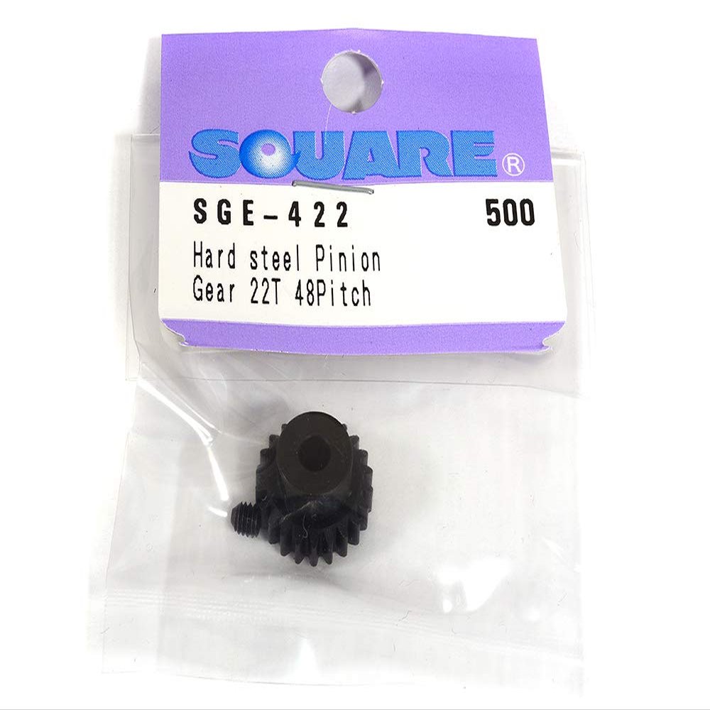Integy Square R/C Hard Steel Pinion Gear (48-Pitch) 22T