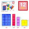 PicassoTiles 12pc Supersized Magnetic Building Tile Base Plate Jumbo XL Foundation Stabilizer Boards STEM Engineering Construction Kit for Kids Educational Learning Toy Magnet Blocks Stacking Set PT12 view 3