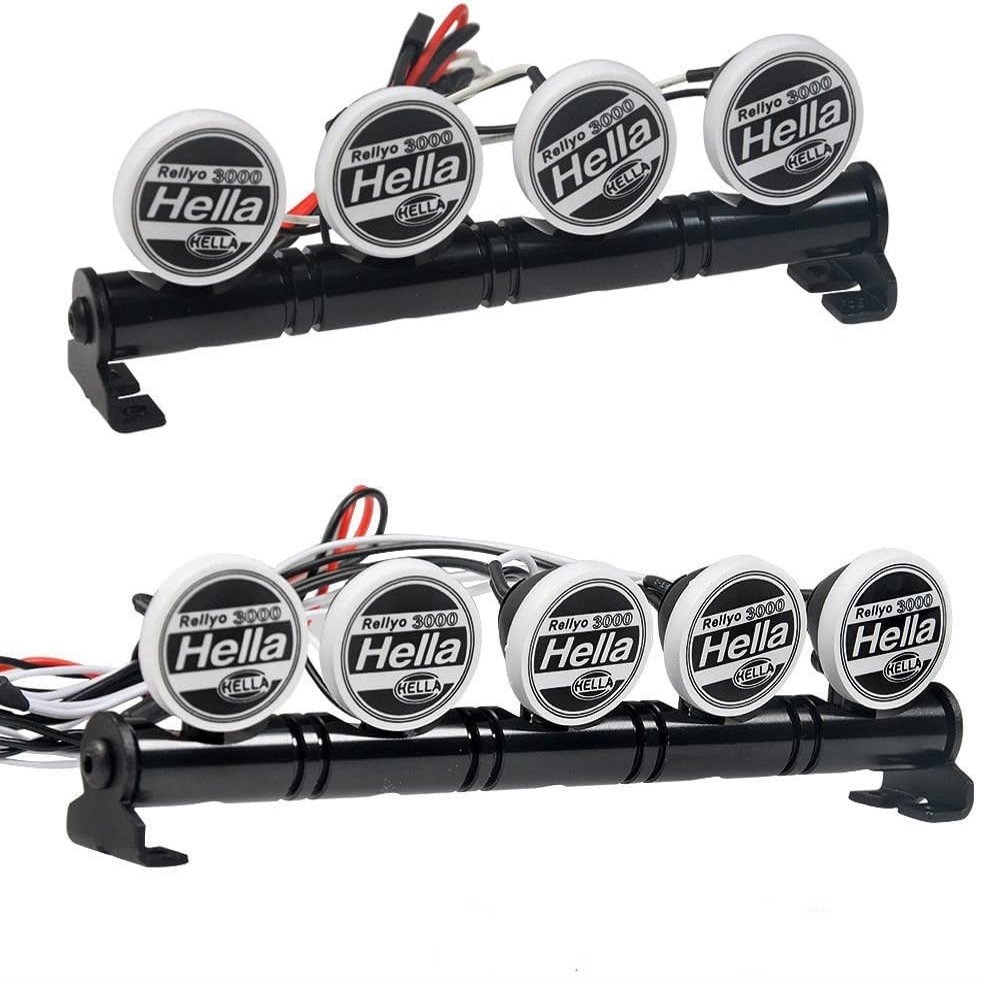 Benedict Harry Metal Roof LED Light Bar 5 LEDs for SCX10 D90 TRX-4 1:10 RC Crawler Truck (5Leds)