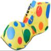 Shatchi Clown Shoes Covers Oversized Circus Yellow Polka Dot Fancy Dress Costume Accessories Book Day, Multi view 1